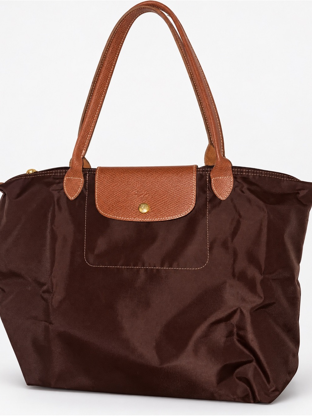 Longchamp Brown Nylon Tote Interior